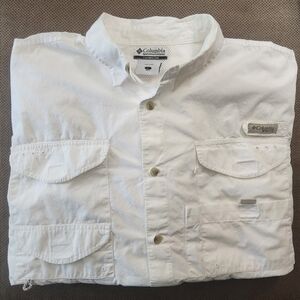 COLUMBIA PFG Fishing Boating Sporting Shirt Men's Large EUC